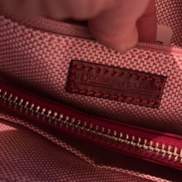 Dooney and Bourne Croc Embossed! Brand New with Tags! Crimson Color! - Picture 7 of 9